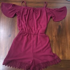 Maurices maroon romper